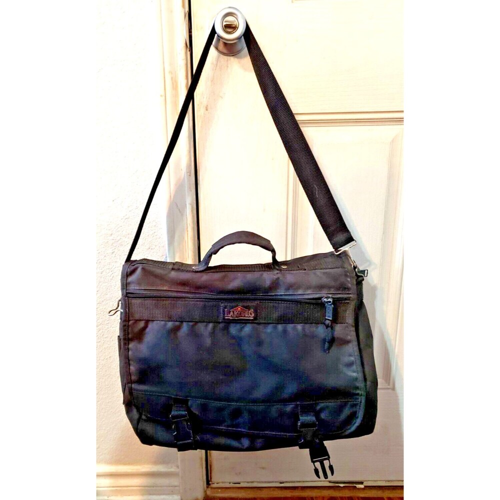 LAKORUS Black Lightweight Men's Laptop Work Travel BAG Many Compartments